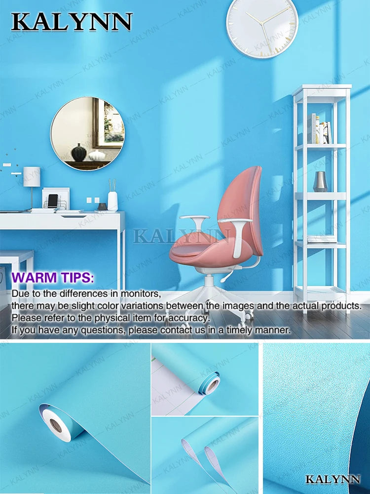 Papel tapiz impermeable de Color sólido, autoadhesivo para habitación, armario blanco y negro, pegatina de pared mate para muebles de cocina, ancho personalizable