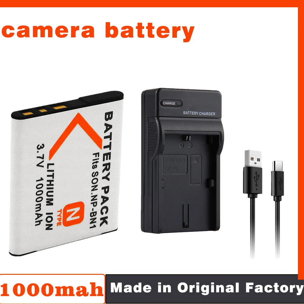Batería NP-BN1 o Cargador LED para Cámaras Sony DSC-W800, DSC-WX220, DSC-W830, DSC-W810, DSC-QX30, DSC-QX100, DSC-QX10