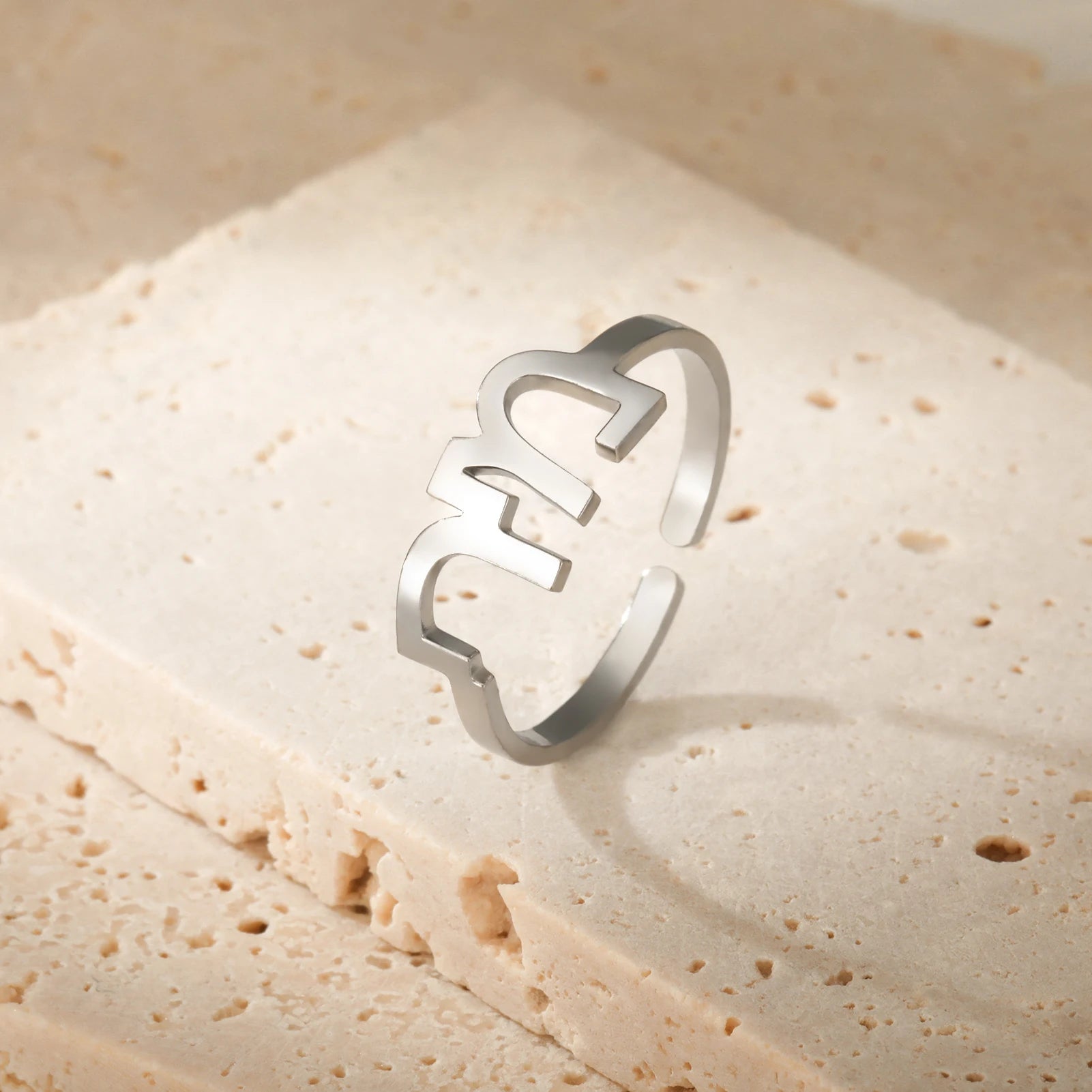 Anillo con nombre personalizado para mujeres y hombres, joyería personalizada para dedo, accesorios de acero inoxidable, anillos con múltiples nombres dobles, regalo familiar