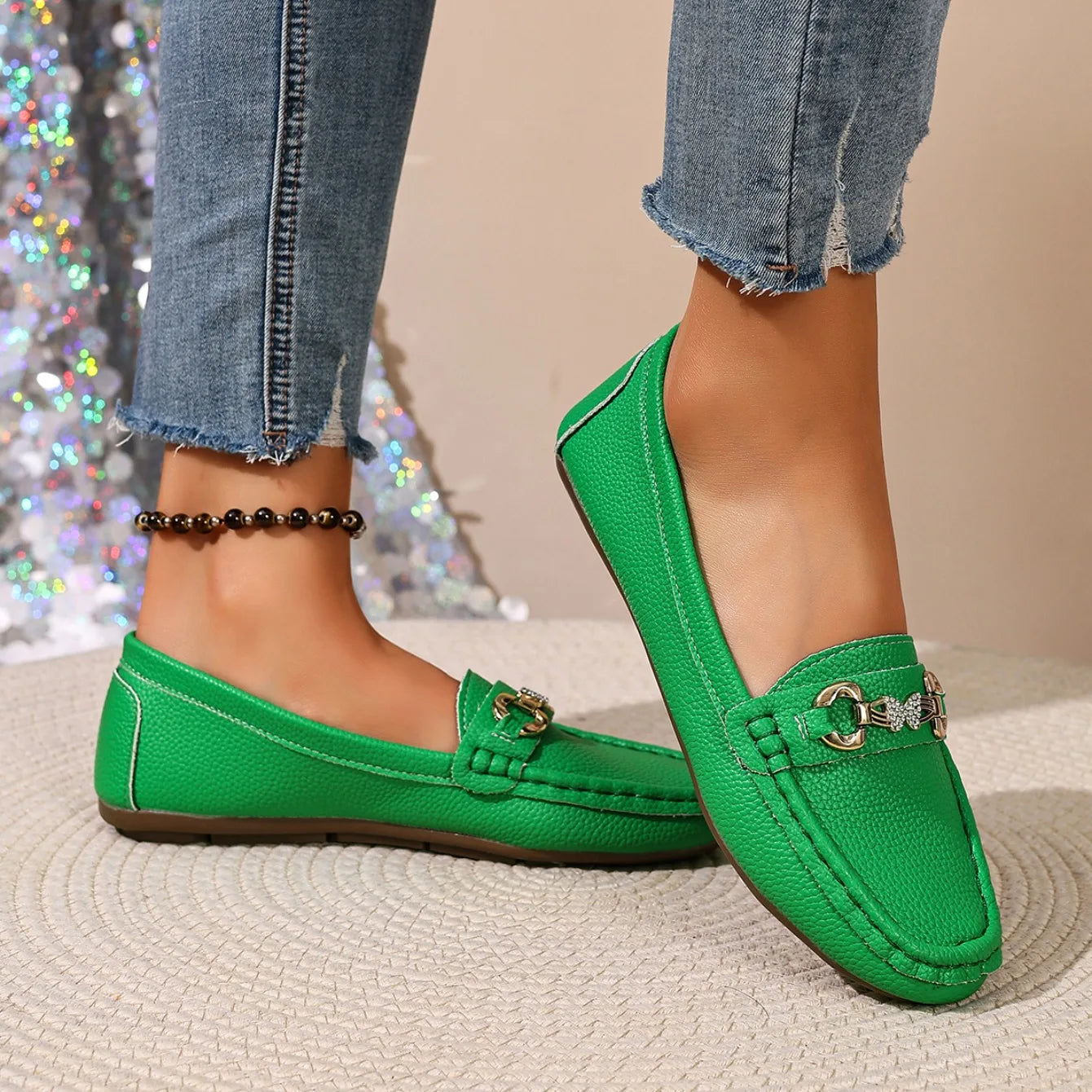 2026 nuevos zapatos planos de mujer primavera otoño Casual Slip on zapatos Mary Jane zapatillas de deporte de moda mujeres punta redonda sólida suela suave mocasines planos