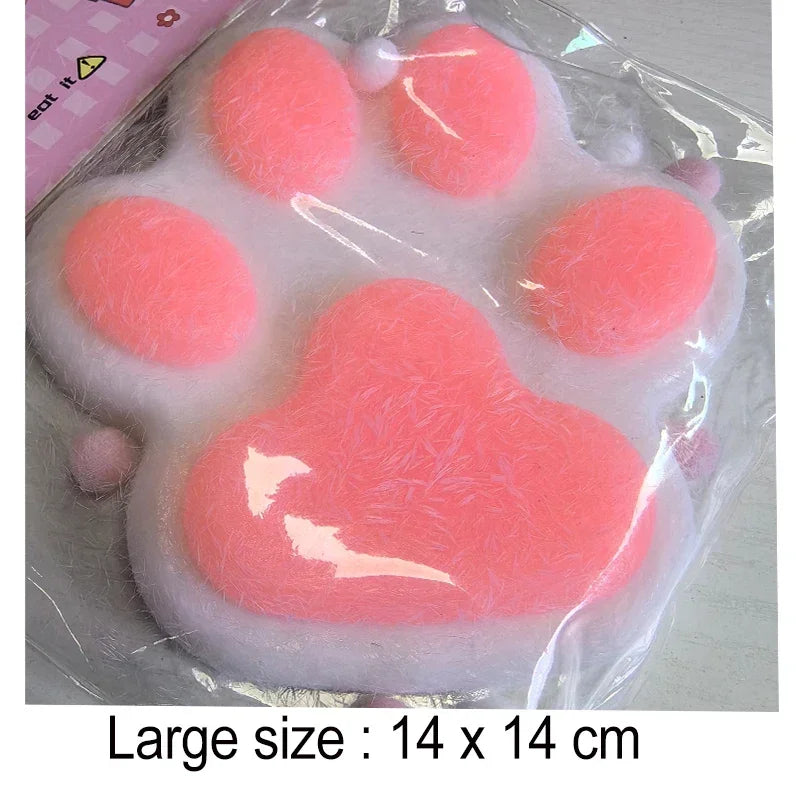 Pata de Gato grande, juguete blando para aliviar el estrés, juguete para apretar suave, pellizco, juguete de descompresión, rebote lento, alivio del estrés, garra de gato bonita