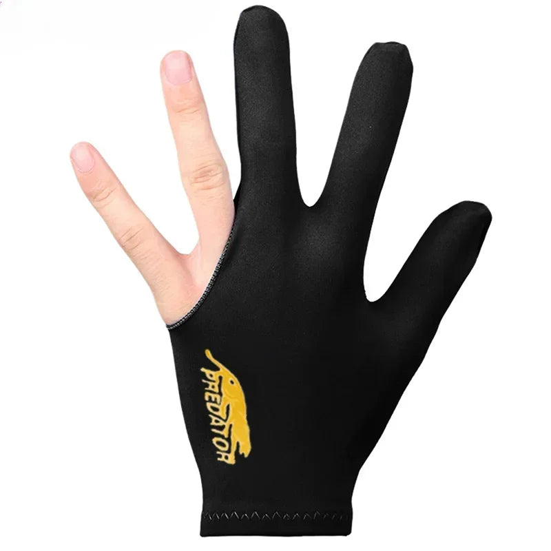 1 Uds. Guante para tacos de billar de alta calidad para piscina, mano izquierda, accesorio abierto de tres dedos, accesorios de Fitness para hombres y mujeres