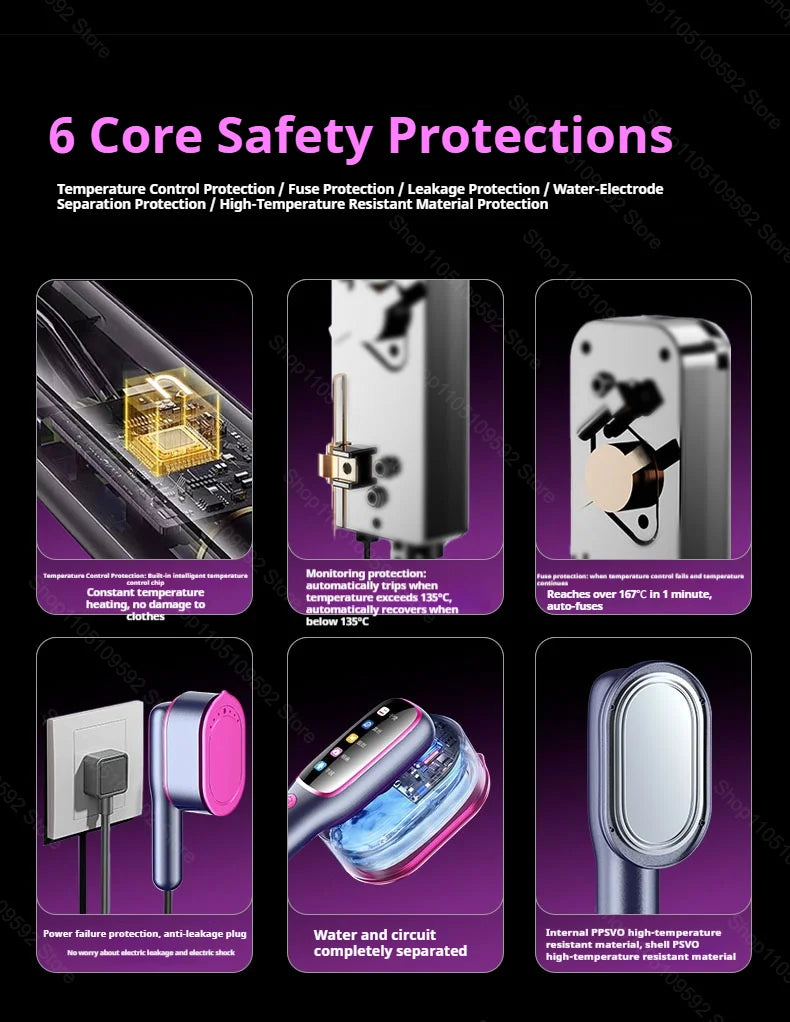 Nueva plancha de vapor portátil para ropa, Mini vaporizador portátil para ropa, máquina de prensado de tela para ropa de viaje de calentamiento rápido con hogar