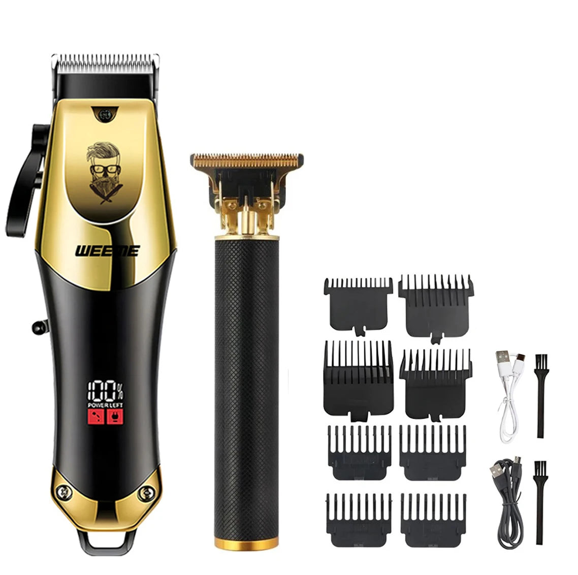 Cortadora de Pelo Vintage Inalámbrica, Máquina de Cortar Pelo Eléctrica Recargable con Kit de Recortador de Vello Nasal, Regalo para Novio