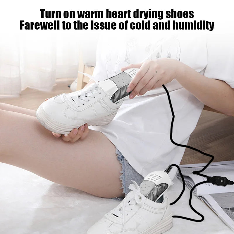 Secador de zapatos eléctrico para botas, desodorizador con Dispositivo deshumidificador de calor, calentador de pies, elimina el olor, UV, para el hogar