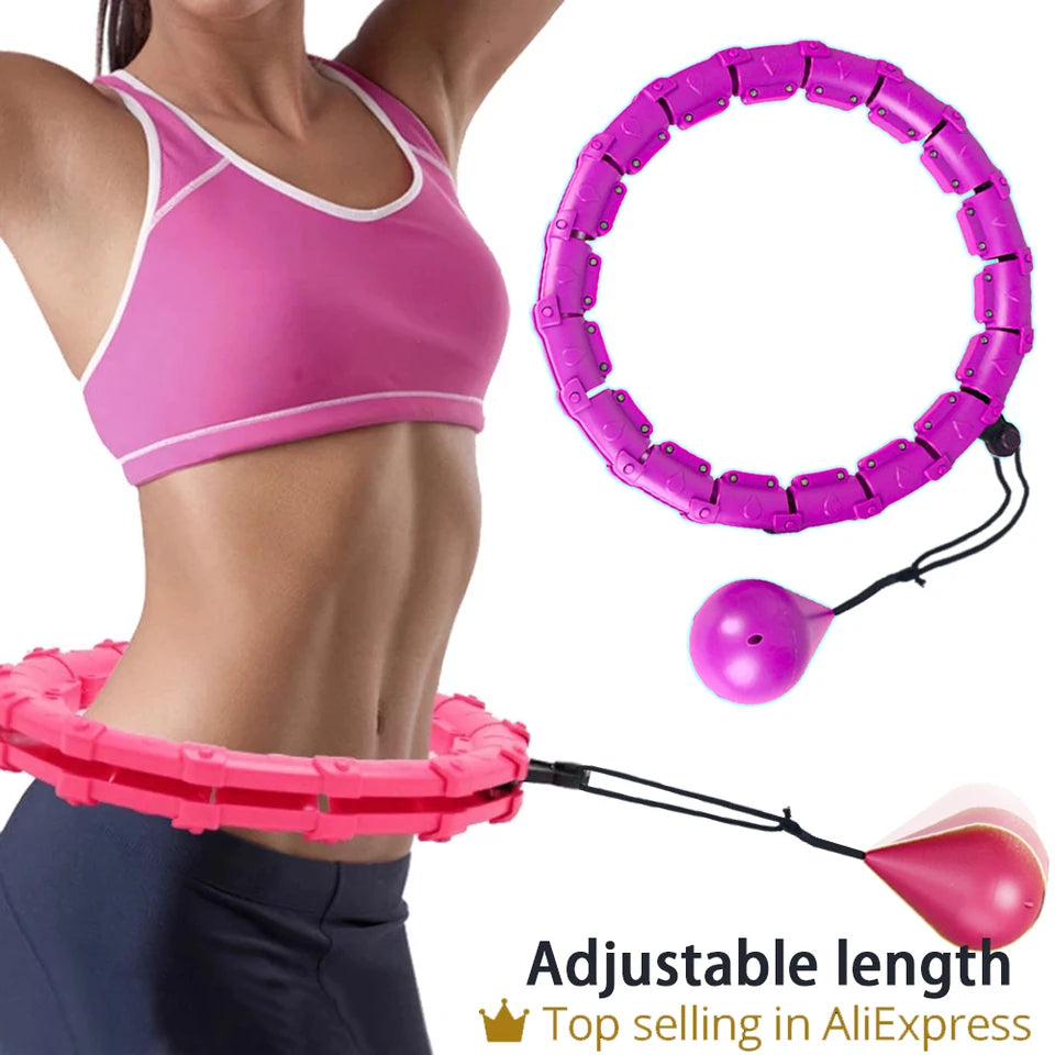 Aro de Ejercicio Ajustable de 32/24/28 Secciones, Aro de Fitness Desmontable para Abdomen y Cintura, Aro de Masaje para Pérdida de Peso 2026