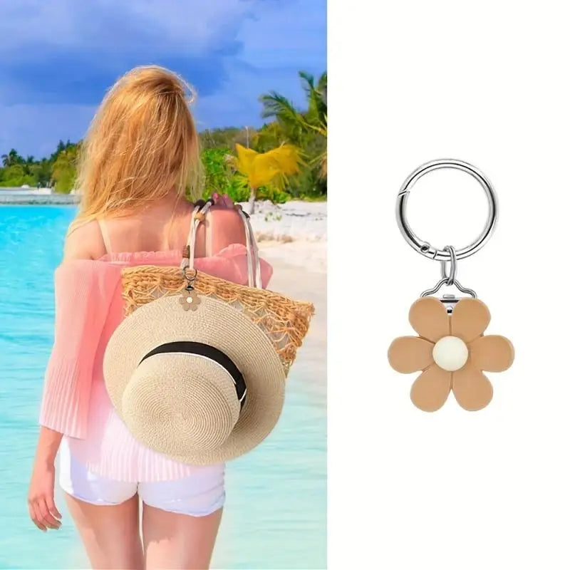Clip para sombrero de viaje, Clip magnético para sombrero con flor de viaje, antideslizante, para el sol, ala ancha, soporte para sombrero manos libres, accesorios de viaje
