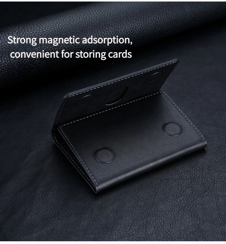 Cartera con tarjetero magnético para iPhone, Samsung, Xiaomi, MagSafe, funda desmontable con múltiples ranuras para tarjetas