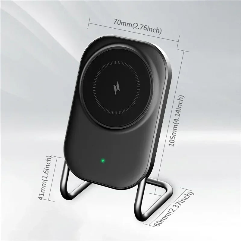 Cargador Inalámbrico Magnético, Soporte de Escritorio Ajustable y Desmontable, Estación de Carga Rápida Compatible con iPhone 17, 16, 15, 14, 13 Series