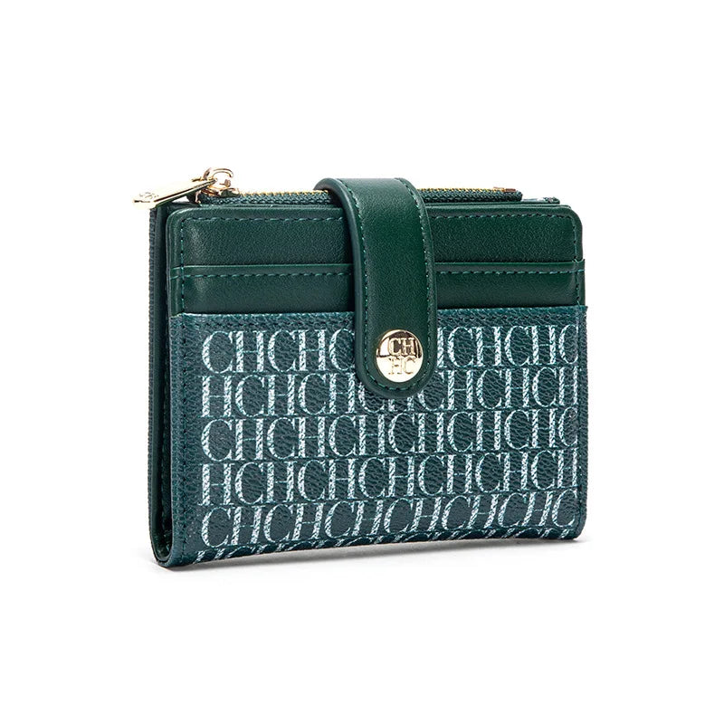 CHCH-funda para tarjetas de diseño cuadrado Retro clásico, marca de lujo, botón de moda, Clip plegable clásico para dinero, compacto, ligero, de lujo