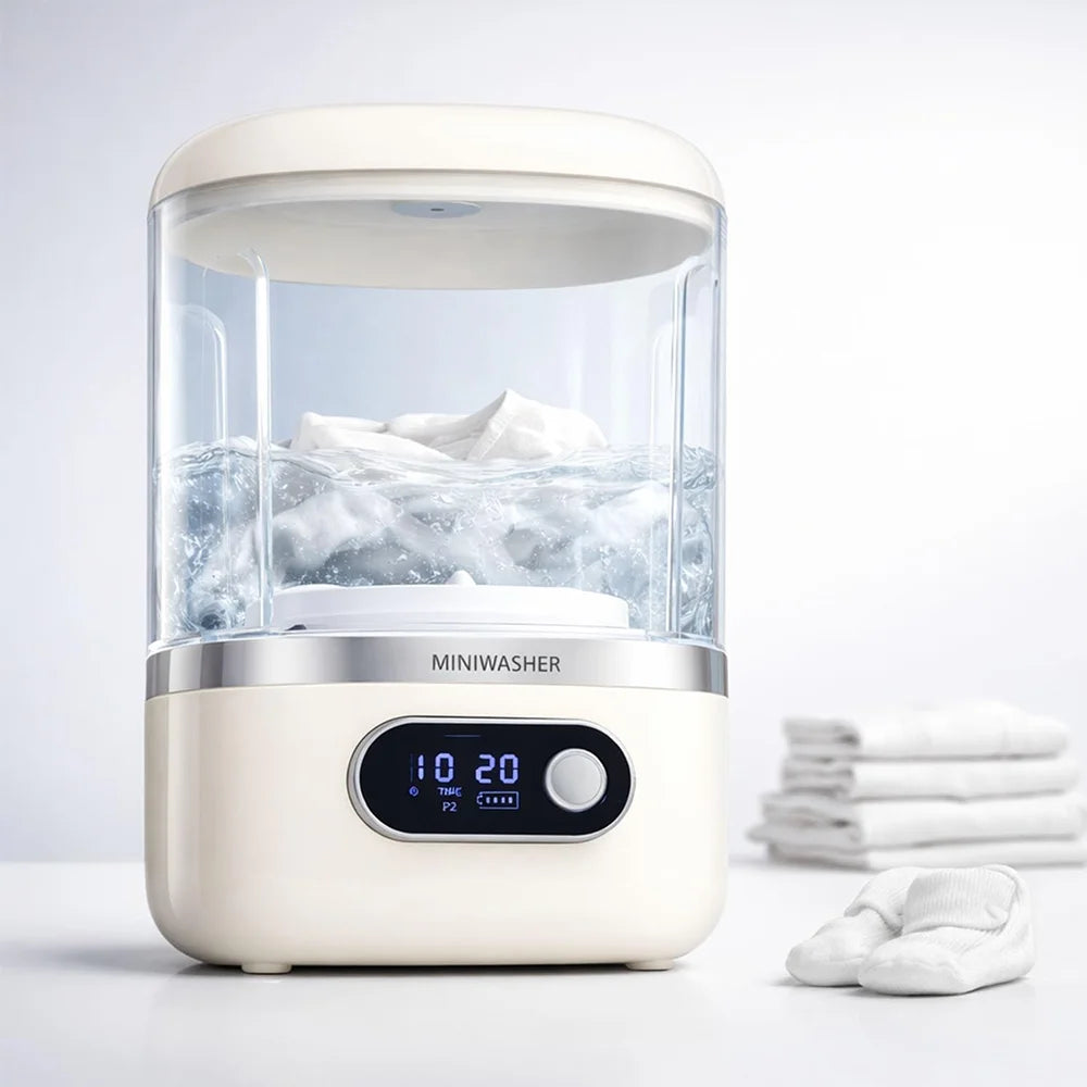 Lavadora Portátil Inalámbrica de Bajo Ruido, Mini Lavadora Eléctrica para Ropa Interior, Calcetines, Ropa Ajustada para Madres y Bebés