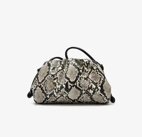 Bolsos de Mano con Diseño de Serpiente para Mujer, Bolso Tipo Dumpling, Clutch, Bandolera, Bolso de Hombro, Bolso de Diseñador de Lujo