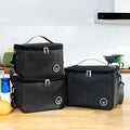 Bolsa térmica portátil con correa para el hombro, bolsa para lonchera, bolsa de almuerzo impermeable y gruesa para estudiantes.