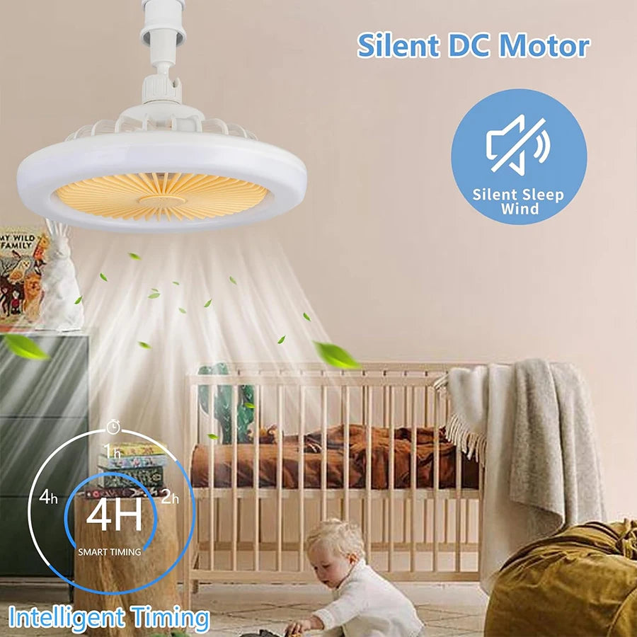 Ventilador de Techo de anillo LED,Luz del ventilador de techo,Con mando a distancia,3000K-6500K/luminosidad regulable,Tres velocidades del viento,18W,1400Lm-1800Lm. para Dormitorio, Sala de Estar, Cocina, Comedor
