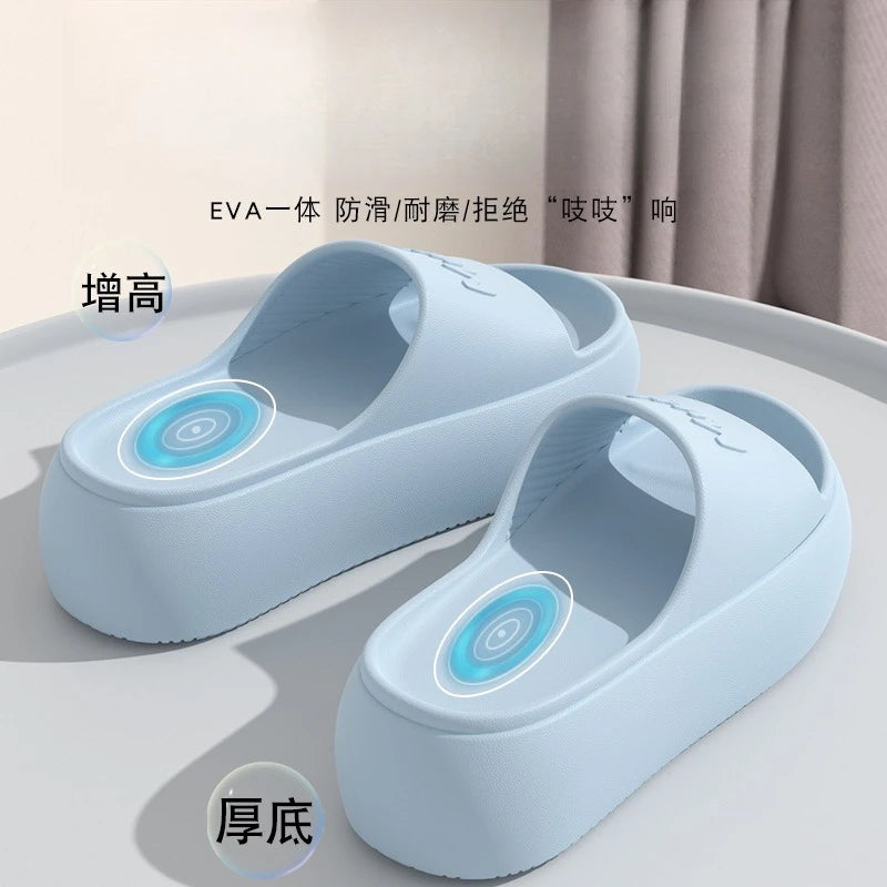 Pantuflas de caña alta estilo verano 2026, sandalias antideslizantes de EVA para uso doméstico y exterior