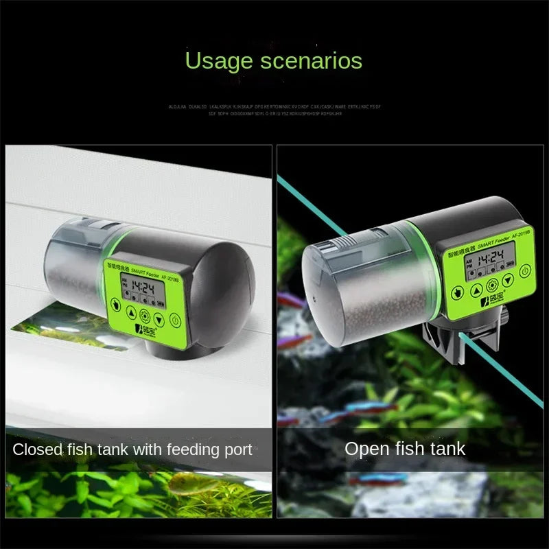 Alimentador automático de pecera, alimentador de sincronización inteligente, alimentador de peces dorados, aparato de alimentación de acuario de peces de gran capacidad
