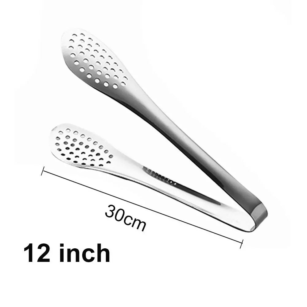 Utensilios de Cocina, Pinzas para Servir Ensaladas Resistentes al Calor, Pinzas para Barbacoa, Pinzas para Buffet, Pinzas para BBQ de Acero Inoxidable