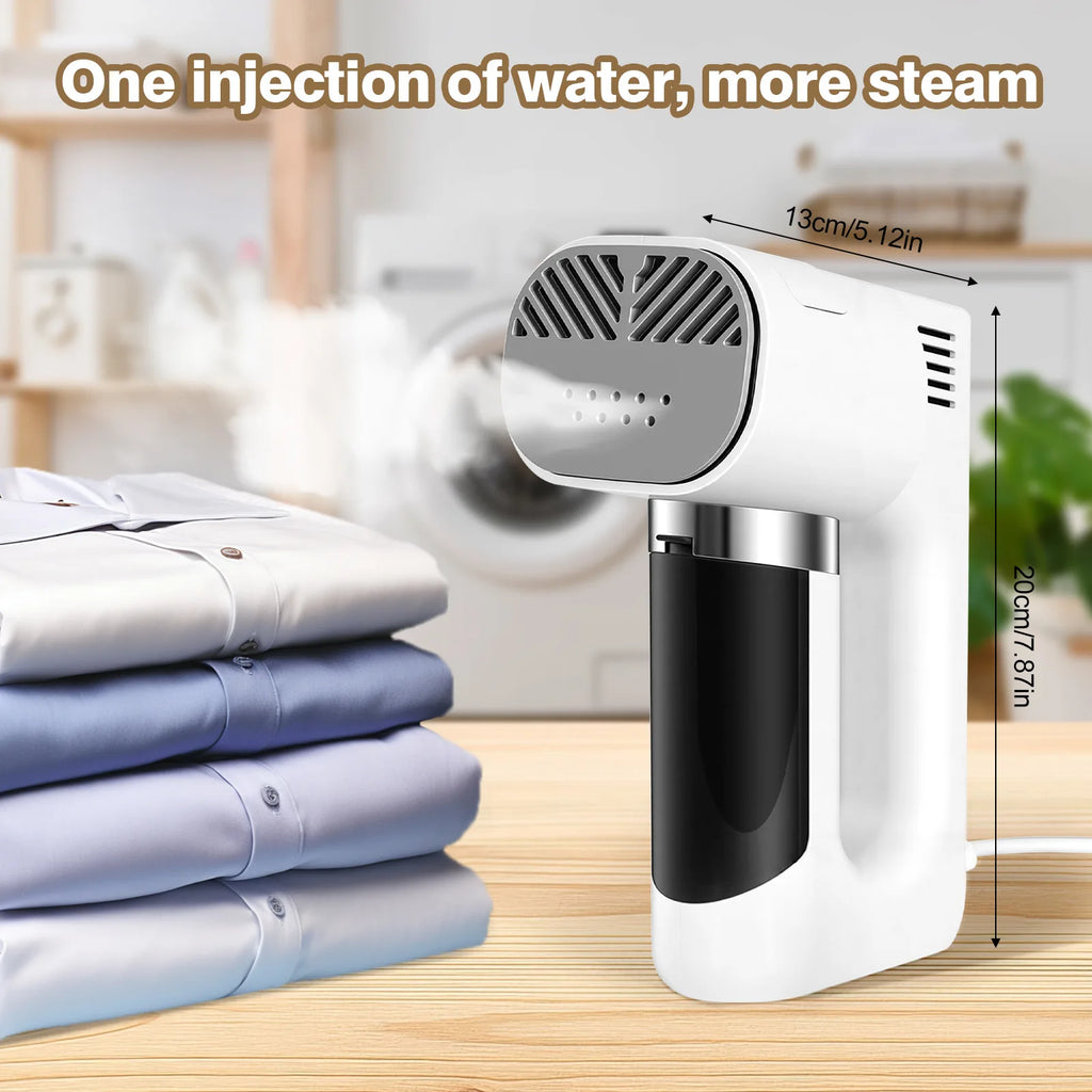 Vaporizador de Ropa Portátil, 1200W, 3500Pa de Succión, con 2 Niveles de Succión, Plancha de Vapor Portátil para el Hogar, Planchado en Seco y Húmedo
