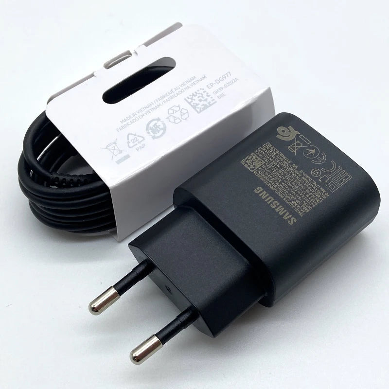 Samsung Cargador superrápido Usb tipo C, adaptador de Cargador para Galaxy S24, S23, S20, S21, S22 Plus, A54, A34, Z Flip Fold 5, 6, 4, 25W