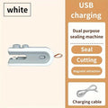 Selladora de Bolsas Eléctrica con Calor, Carga USB, Atracción Magnética, 2 en 1, Sellado y Corte, Selladora de Bolsas de Plástico Portátil 2026