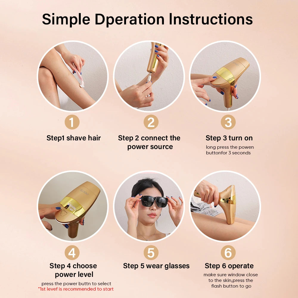 KODO 2026 Depiladora Láser de Hielo de Alta Gama, Personalizable, Depilación Láser Permanente IPL, Fotoepiladora Indolora 4 en 1 para Rostro y Cuerpo