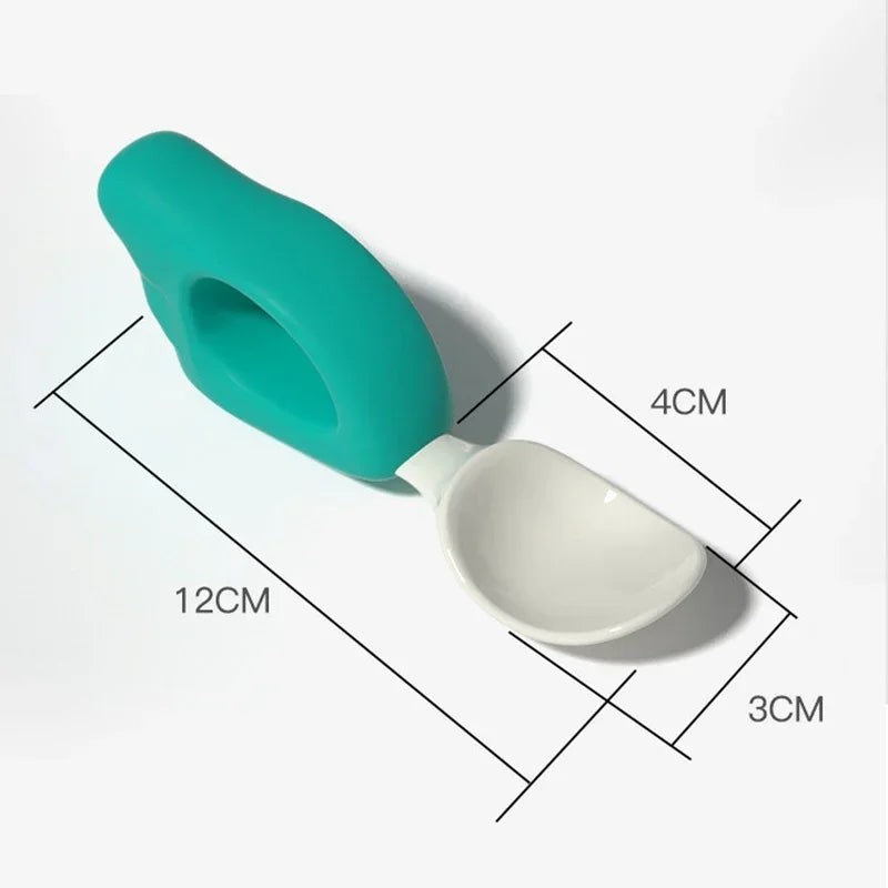 Cuchara, tenedor para bebé, aprender a comer, entrenar, 1-2 años, comer, juego de palillos para bebé, tenedor de comida complementaria, vajilla de plástico