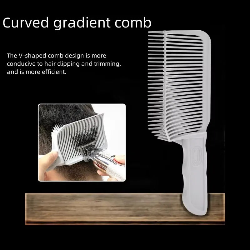 Peines de corte de pelo, peine de mezcla para peinar, peine plano de arco, peine de posicionamiento para hombre, herramientas de corte de pelo