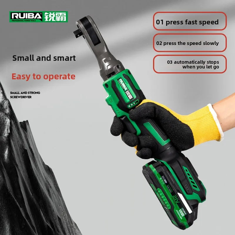 RUIBA-llave eléctrica inalámbrica sin escobillas, 3/8 pulgadas, 100NM, para batería Makita de 21V, destornillador, herramientas eléctricas, RB-JL100L