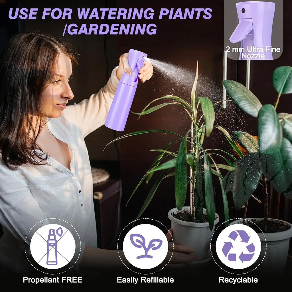 Botella pulverizadora continua de alta presión, 200ml, 300ml, 500ml, para peluquería, plantas, jardines, Alcohol, niebla fina, hidratación de maquillaje para el hogar