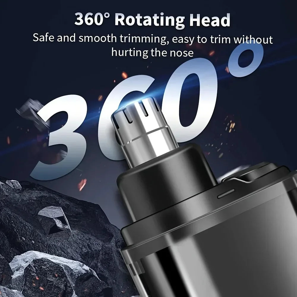 Recortador de Vello Nasal y de Orejas para Hombre - Recargable por USB C, Carga Rápida, Kit de Aseo Compacto