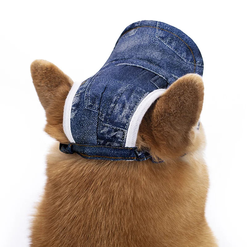 Gorra de béisbol ajustable para perros, sombrero protector solar para perros con orificios para las orejas, gorra para mascotas al aire libre para perros, sombrero para cachorros, accesorios para perros