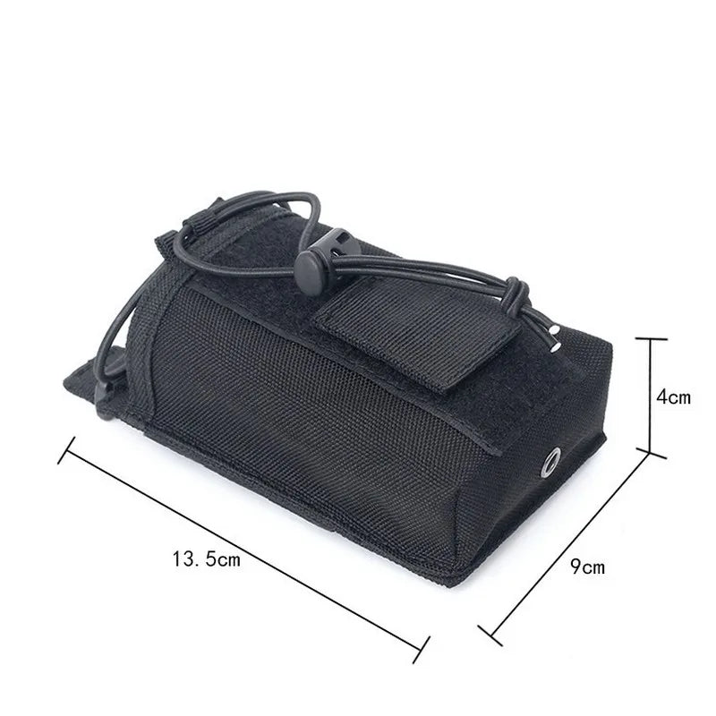 Bolsa para Talkie 1000D para caza al aire libre, bolsa táctica deportiva Molle de nailon para Radio, soporte para Walkie Talkie, bolsillo para revista Mag