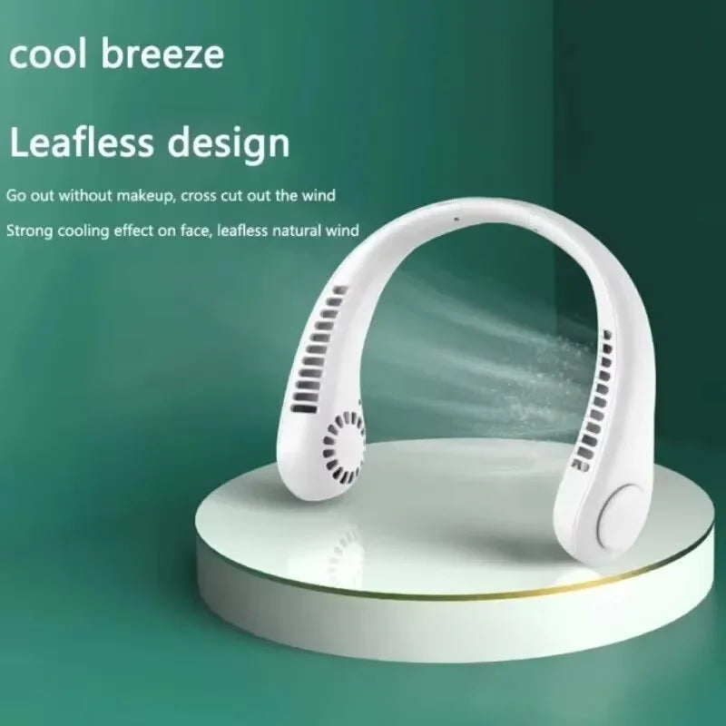 Nuevo Mini Ventilador de Cuello 2026, Portátil, Sin Aspas, Recargable, Enfriador de Aire, 3 Velocidades, Mini Ventilador Deportivo de Verano, Larga Duración para Exteriores
