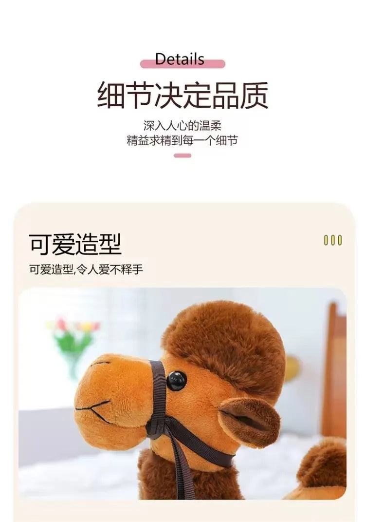 Juguete de Peluche de Camello de Simulación, Muñeco de Camello del Desierto, Almohada Creativa de Camello, Juguete para Niños, Regalo Kawayi