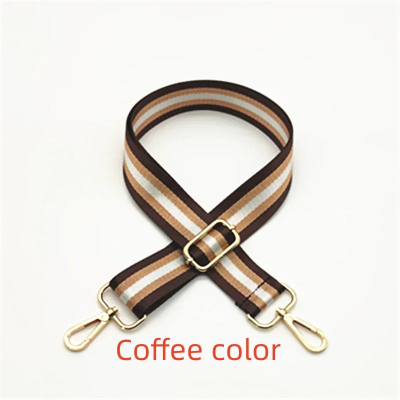 Correa de Hombro Universal para Bolso con Rayas, Correa de Repuesto Ajustable para Llevar Cruzado con Cierre Metálico, Accesorios Multicolor para Bolsos