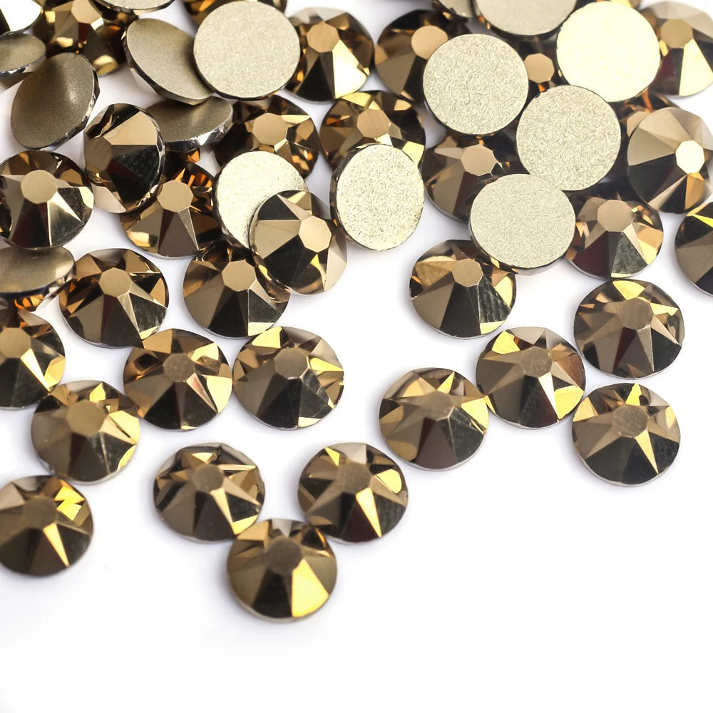 VC 2088-diamantes de imitación para decoración de uñas, 16 caras de corte, cristales brillantes, ss10-30 Strass 8Big + 8Small, sin fijación térmica