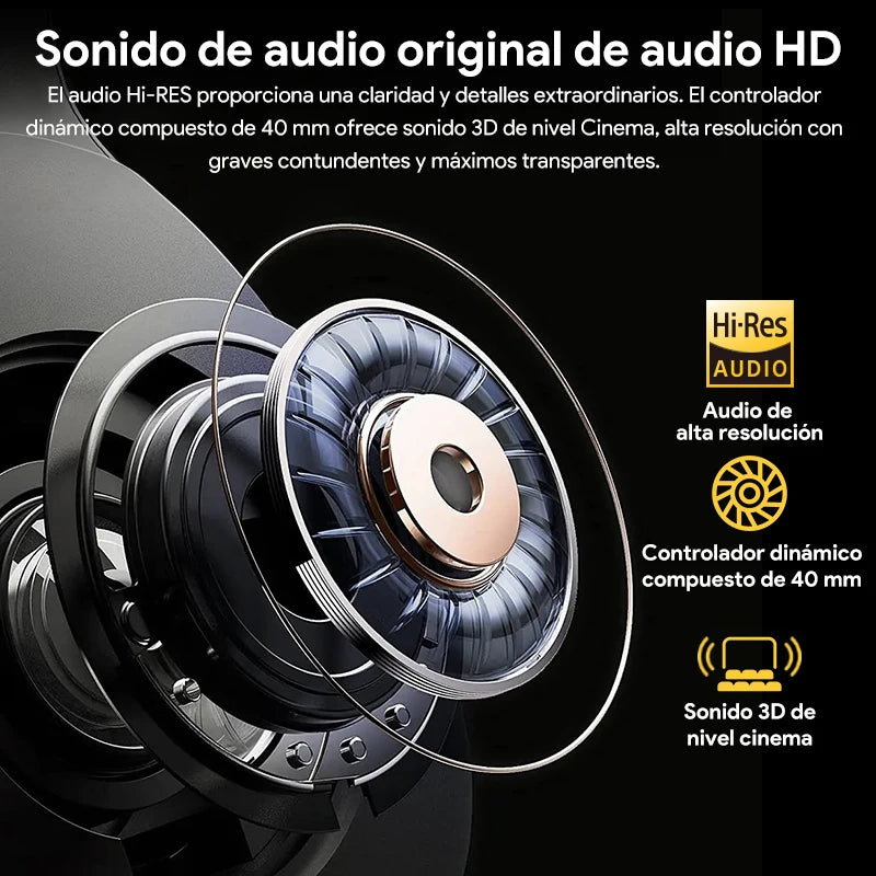 QCY H3 ANC Auriculares inalámbricos 43dB Cancelación activa de ruido Auriculares con cable/inalámbrico Bluetooth 5.4 Auriculares de audio de alta resolución 60 horas