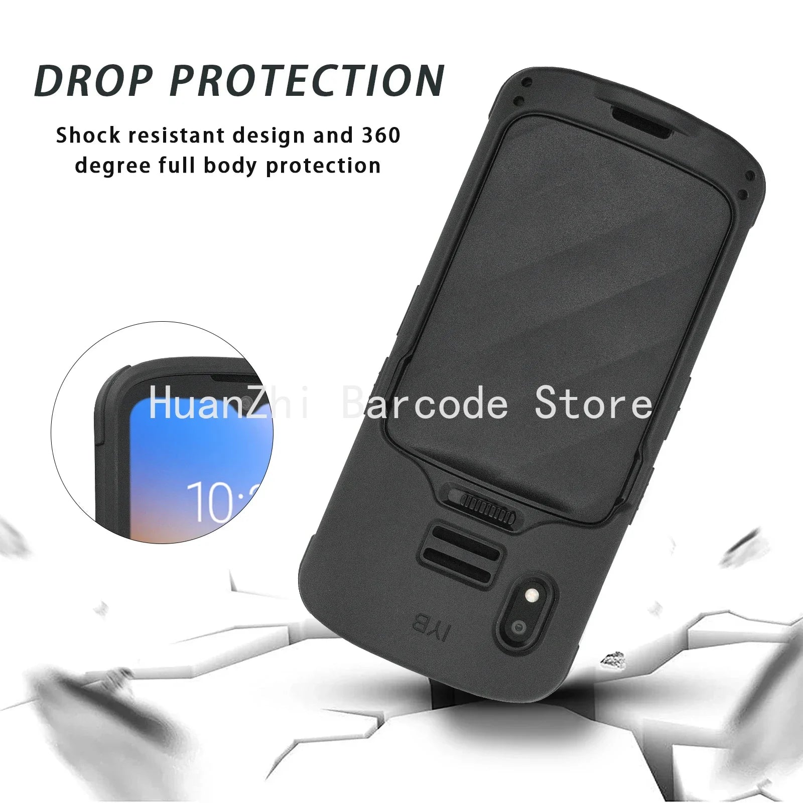 Funda protectora TC15 con correa de mano para computadora móvil portátil con escáner Zebra TC15, cubierta de parachoques resistente