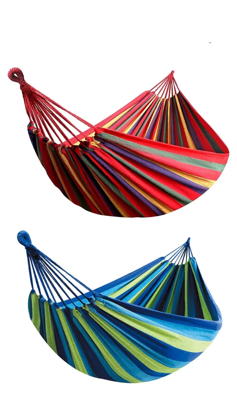Hamaca de lona para exteriores, hamaca columpio para acampar con cuerdas de árbol, soporte de carga hasta perfecto para jardín, Patio trasero, 1 ud.