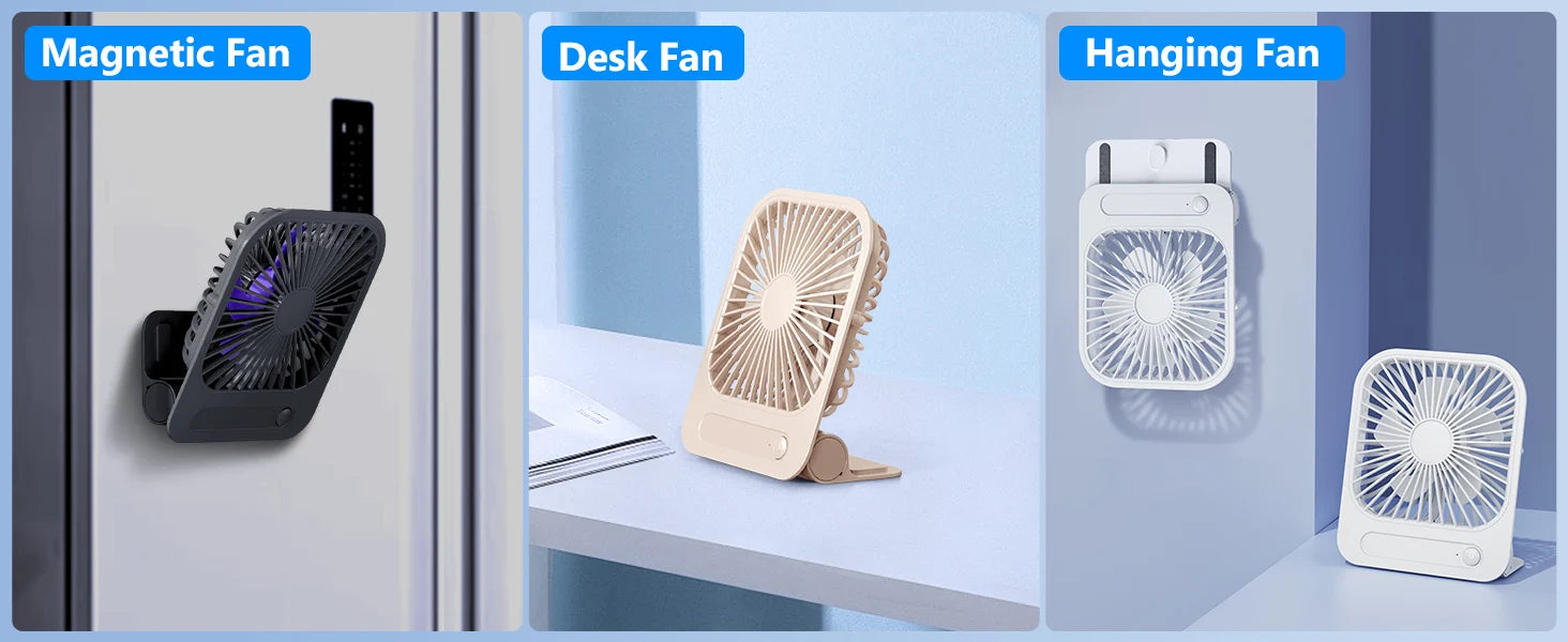 Potente ventilador de pared para inodoro Eary, recargable por Usb con ventilador de refrigeración magnético de viento de 1200mAh y 3 velocidades, ventilador de ventilación portátil para el hogar