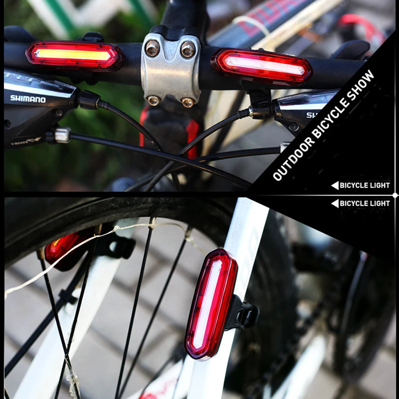 Lámpara trasera de bicicleta, luz LED impermeable para bicicleta, luces traseras de alto brillo, lámpara de advertencia de seguridad en ciclismo nocturno, linterna para bicicleta de montaña y carretera