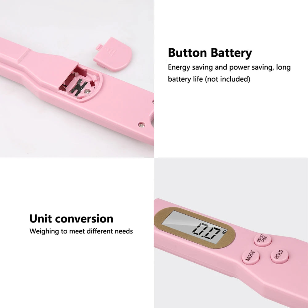 Mini báscula de cuchara báscula Digital de cocina báscula electrónica LCD para alimentos 0,1-500g cocina harina leche café en polvo cuchara medidora de peso