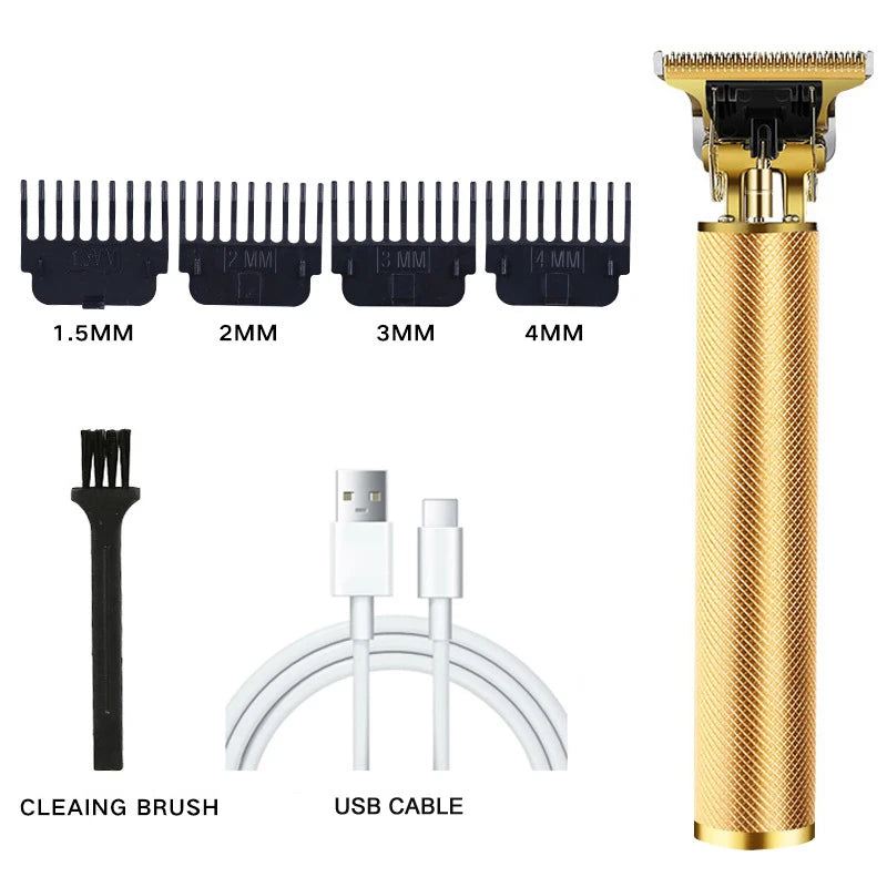 Cortadora de pelo eléctrica profesional Vintage T9, afeitadora portátil recargable por USB para el cuidado de la barba, el mejor regalo