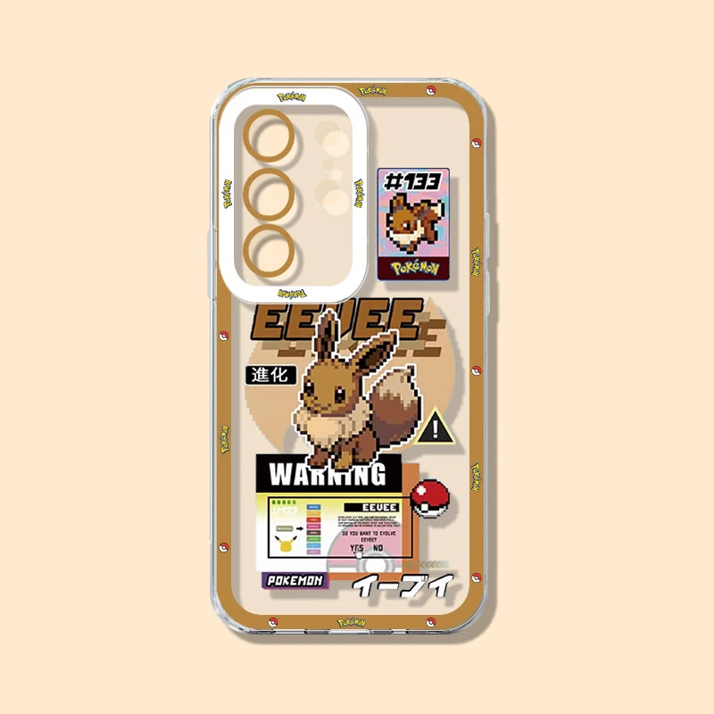 P-Pokemon Pikachu Eevee Pokedex - Funda para teléfono Samsung Galaxy S26 Ultra S25 Edge S23 S22 S24 S21 FE Plus A57 A37 A07 A17 5G