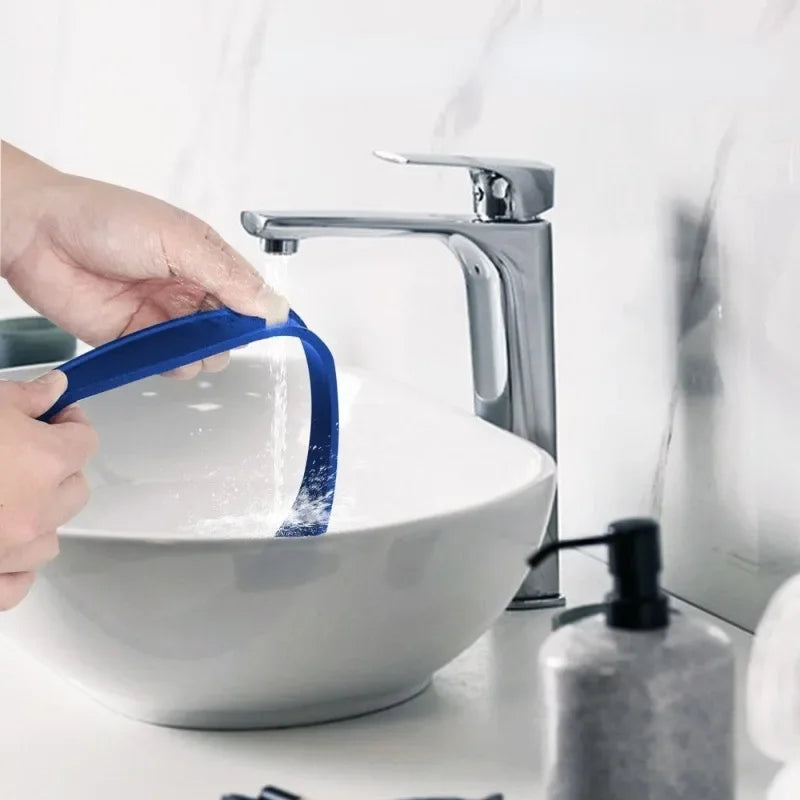 Plantilla de corte de pelo DIY, banda de corte de pelo, guía de corte de pelo de silicona curvada transpirable para el hogar para niños y hombres