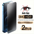 2 unidades de protector de pantalla antiespía de cubierta completa para iPhone 11 12 13 14 PRO MAX 6 7 8 Plus XS X XR de vidrio templado de privacidad