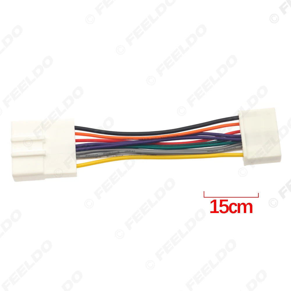 FEELDO-Adaptador de arnés de cableado de Radio de Audio estéreo para coche Nissan, modelos de coche, reproductor de CD, Cable de enchufe