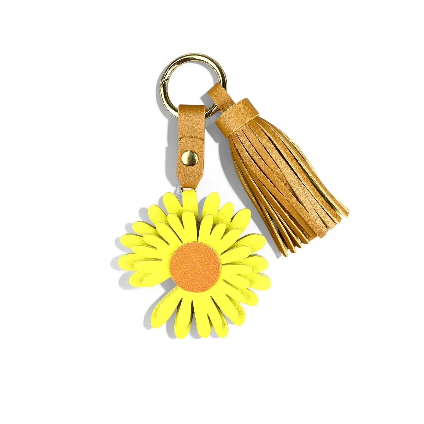 Llavero de mariposa de cuero PU en tonos tierra - Colgante de cuero PU hecho a mano para bolso, accesorio para cartera, regalos florales en tonos neutros cálidos