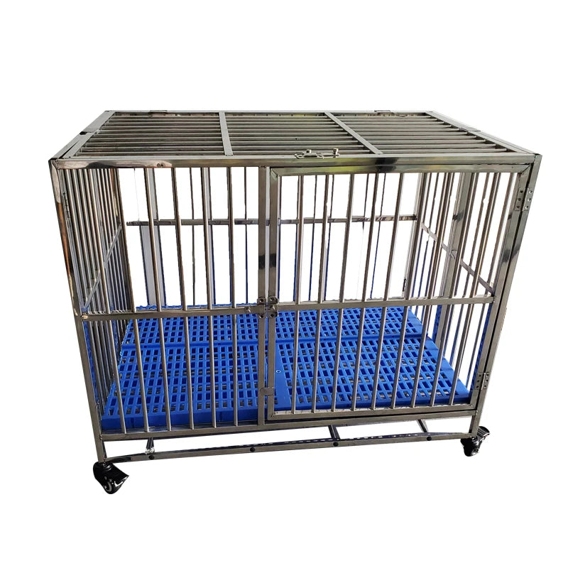 Jaula Plegable de Alambre Metálico Reforzado de Acero Inoxidable para Perros Grandes, Casetas Plegables para Mascotas, Jaulas para Perros Adultos en Oferta