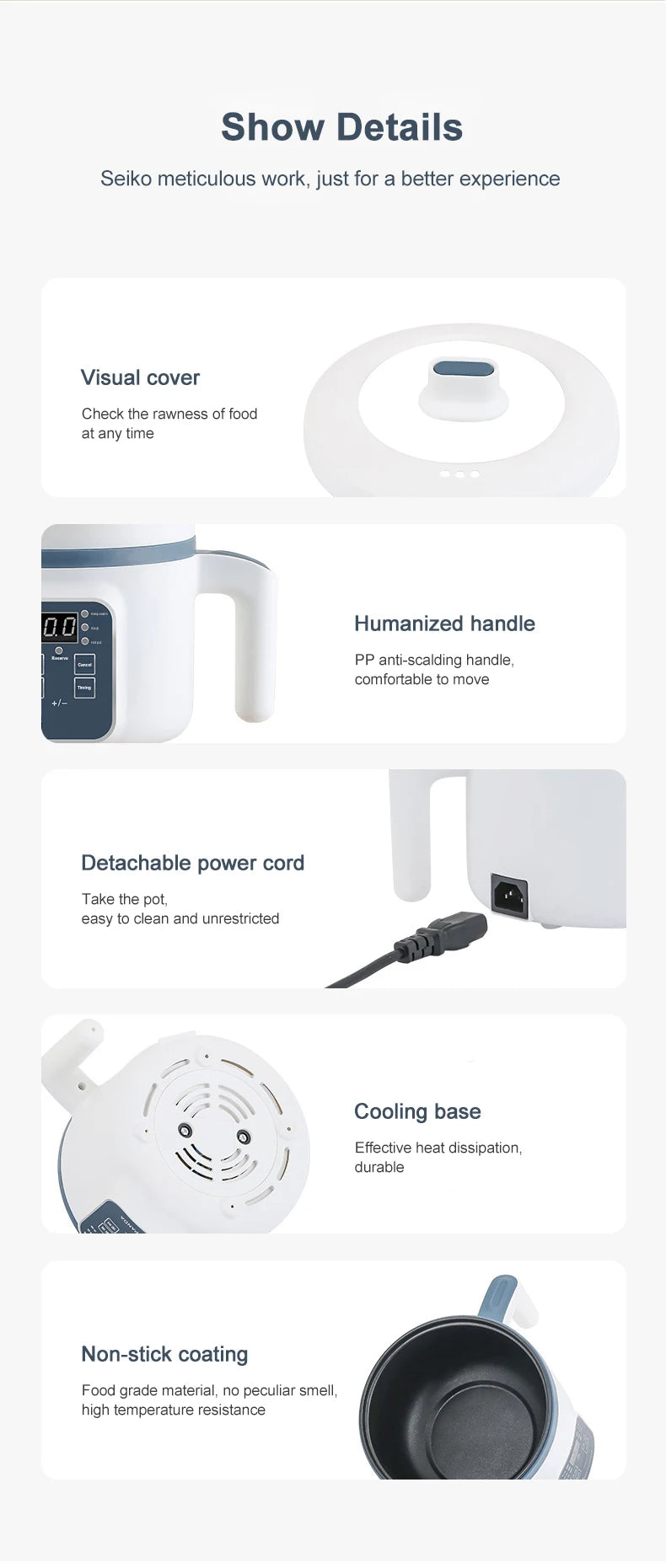 Olla arrocera eléctrica de 1,7 l, doble capa, 220V, multicocina antiadherente, multicocina mecánica inteligente, olla de arroz al vapor para el hogar